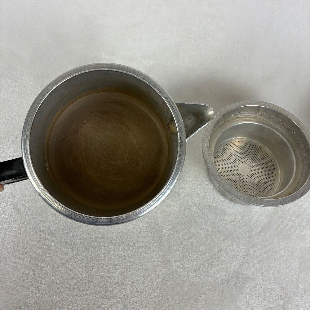 Vintage Mirro Aluminum 8 Cup Drip Coffee Maker Pot USA Camping Percolator Retro - Picture 10 of 12